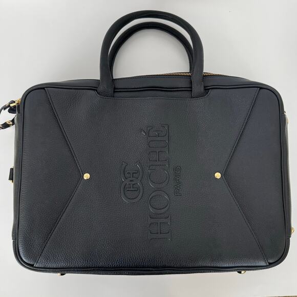 Hoche Paris ElleSwitch Leather Bag 3-in-1 Convertible Black Womens Travel Laptop - Picture 10 of 16